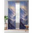 thumbnail image 5 of Sheer Curtains 108 Inches Long, Purple Mountain Forest Semi Sheer Curtains Light Filtering Window Treatment, Modern Abstract Art Oil Painting Privacy Voile Drapes for Living Room Bedroom 52x108 Inch, 5 of 7