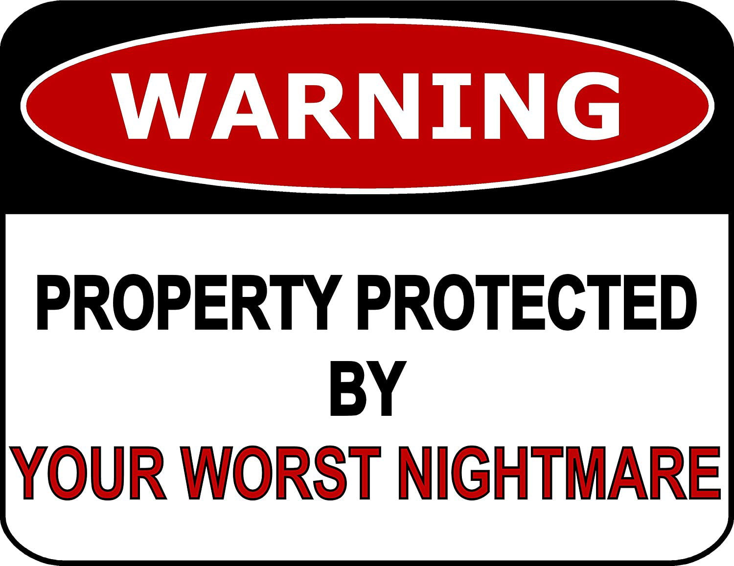 Warning Property Protected By Guinea Pig Metal Sign Makes a Funny Room Decor