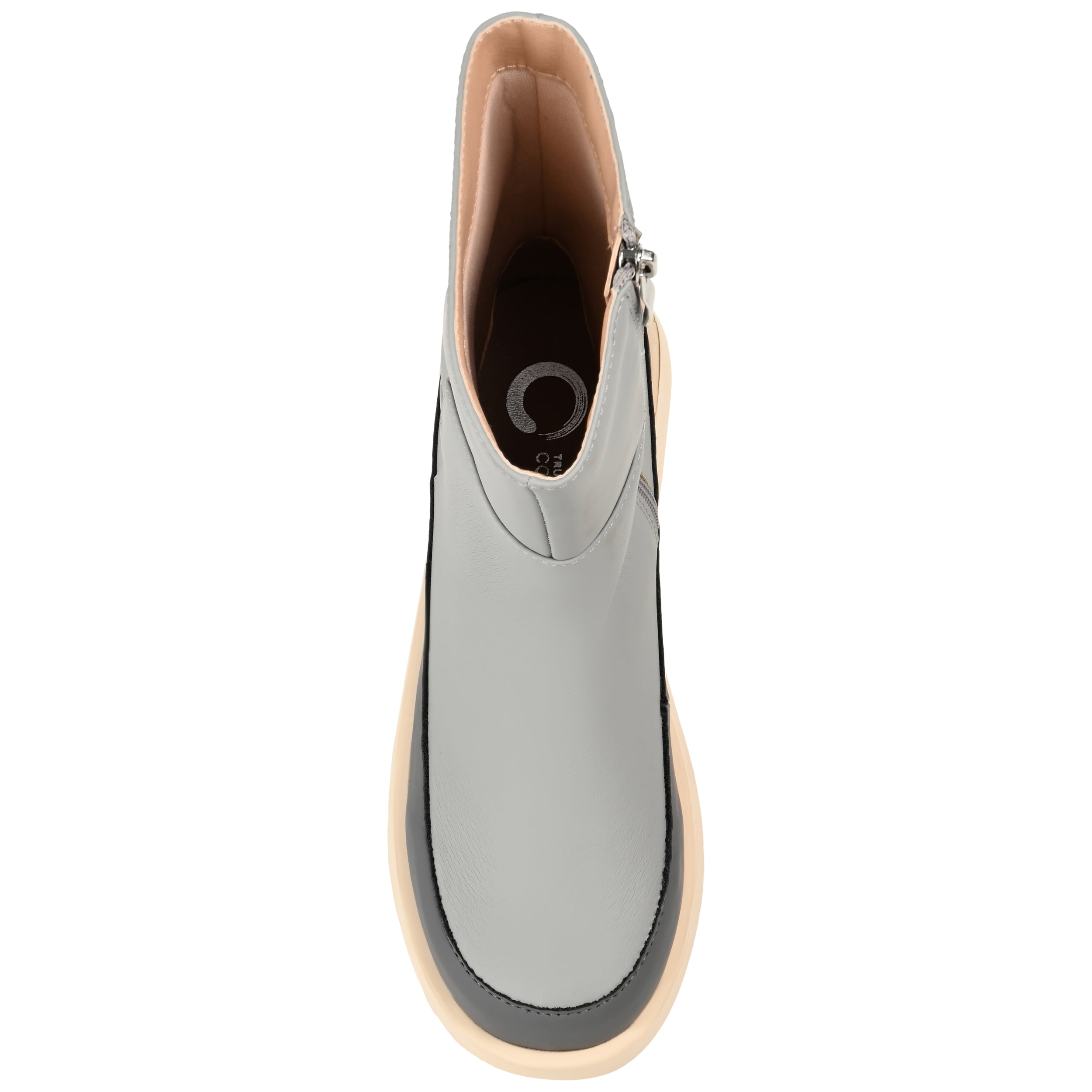 Journee Womens Cristen Inside Zip Platform Booties