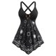 thumbnail image 1 of Tank Top de Talla Extra con Anillo Cruzado con Estampado de Luna y Luna Rosegal  Camisetas sin mangas de talla grande, 1 of 5