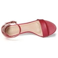 thumbnail image 4 of BLISSFUL STEP Women's Kitten Heel Ankle Strap Open Toe Sandals, 4 of 7