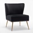 thumbnail image 2 of US Pride Furniture Corisha 25"W Velvet Armless Accent Chair, Black, 2 of 5