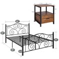 thumbnail image 7 of VECELO 3-piece Bedroom Set, Metal Platform Bed Frame and 2 Nightstand, Queen Size, 7 of 7