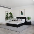 thumbnail image 3 of Nexera Harper Ensemble de Chambre à Coucher Réversible 4 Pcs avec Rangement, Noir, Queen, 3 of 6