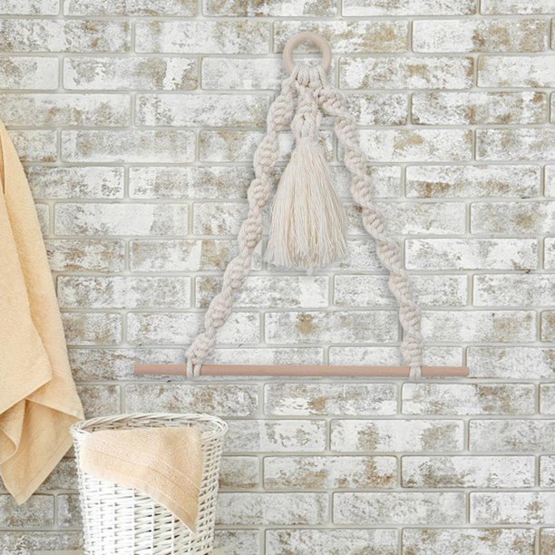Soporte para papel higiénico, cuerda de , montado en pared, cuerda para sujetar toal, portarrollos con , para inodoro / cocina / Color de naturaleza Macarena Soporte de papel higiénico de cuerda