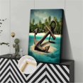 thumbnail image 3 of Vintage Wooden Anchor On Beach Canvas Wall Art, 3 of 8