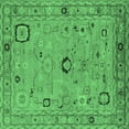 thumbnail image 1 of Ahgly Company Indoor Square Oriental Emerald Green Traditional Area Rugs, 8' Square, 1 of 4