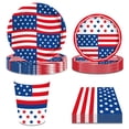thumbnail image 2 of Inevnen American Flag Patriotic Party Supplies Napkins Paper Plates and Paper Cup 4th of July Decor, 2 of 2