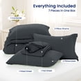 thumbnail image 6 of WISHEAD 7 Piece Queen Comforter Set Bed in a Bag, Ultra Soft Bedding Sets with Sheets & Pillowcases, All Season Quilted Luxury Bedding, Dark Gray, 6 of 9