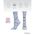 thumbnail image 6 of MeMoi Butterfly Bamboo Blend Crew Socks - Womens - Female, 9-11, Light Blue, 6 of 9