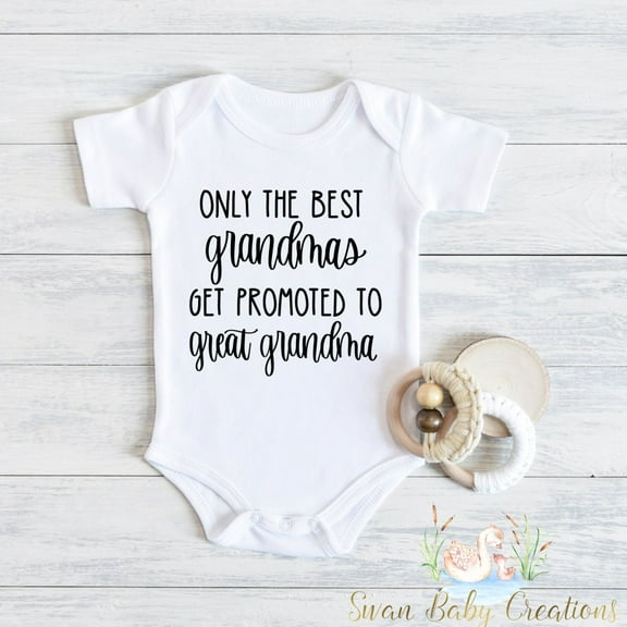 Baby Announcement To Great Grandma, First Great Grandchild Pregnancy Announcement , Cute Grandchild Grandbaby Reveal Cute Baby Onesie, BABY BODYSUIT LAT 4424