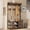Brown, variant on Aufeile 6-in-1 Hall Tree with Bench, Wide Entryway Bench with Shoe Storage, 24 Hooks, 2 Drawers, Hanging Rod & Shelf, Heavy Duty Coat Rack for Hallway, Living Room, Rustic Brown