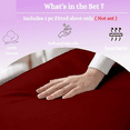 thumbnail image 4 of Fitted Sheet 1 Piece Only, 100% Egyptian Cotton, 400 Thread Count, 10" Deep Pocket Fitted Sheet - - Twin Size - Burgundy., 4 of 6