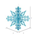 thumbnail image 3 of Vickerman M187312 Ornement de Noël Flocon de Neige 3D Turquoise 6 Po, 3 of 3