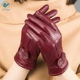 thumbnail image 3 of Deago Women's Classic Gloves Driving Winter Warm Nappa Leather Gloves, 3 of 3