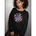 thumbnail image 2 of United States Flag Love Design Sweatshirt Women - Women Sweatshirt, Black, 3XL, 2 of 4