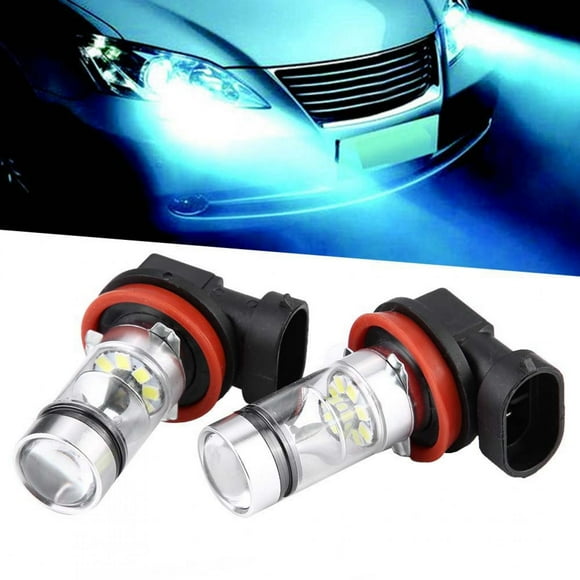 Bombillas de faros H11, 2x H8 H9 H11 6000K Super White 100W LED Kit de bombillas de faros antiniebla Luz de conducción de automóviles Bombillas LED para Spptty luces del coche