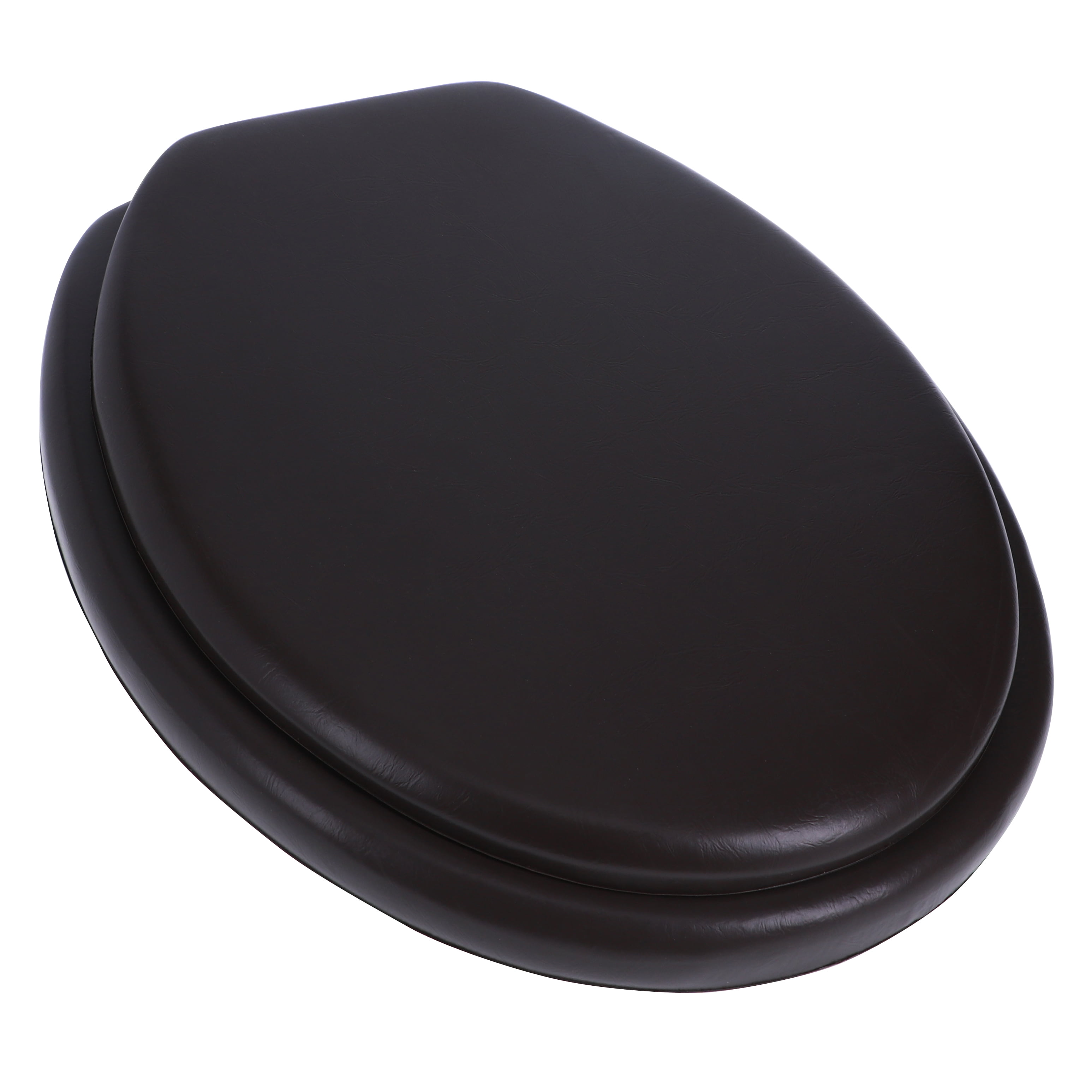 Ginsey Elongated Soft Cushion Toilet Seat, Black
