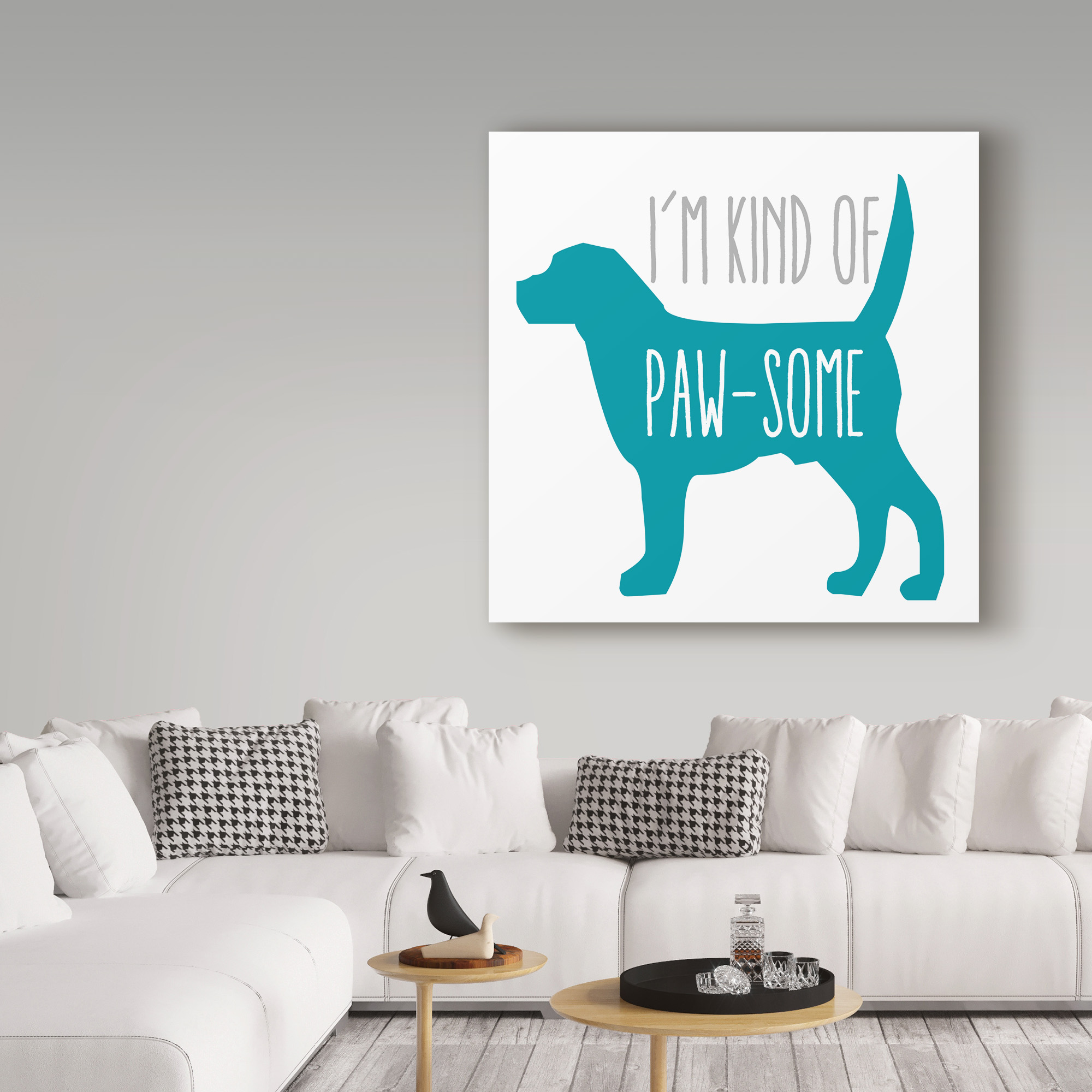 Trademark Fine Art 'Pawsome Dog' Canvas Art by Erin Clark