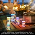 thumbnail image 4 of Yayeee Flameless Candles with Remote Flickering Battery Operated Multi Color Changing, Purple Triangles, 4 of 7