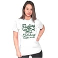 thumbnail image 4 of Angler Fishing Humor Easy Hard Catch Womens Fitted Plus Size Graphic Tee Brisco Brands 3X, 4 of 5