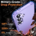 thumbnail image 3 of for Samsung Galaxy A55 5G Case,[10FT  Grade Protection] Samsung A55 5G Case with [Tempered Glass Screen Protector][Shockproof][Non-Slip Slim] Galaxy A55 5G Phone Case (B-Purple), 3 of 12