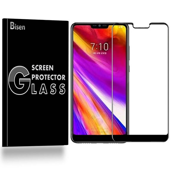 [2-Pack] LG G7 ThinQ / LG G7 BISEN Tempered Glass Screen Protector [Full Coverage, Edge-To-Edge Protect], Anti-Scratch, Anti-Shock, Shatterproof, Bubble Free