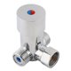 thumbnail image 2 of Válvula de agua fría y caliente, válvula mezcladora automática de agua fría y caliente G1/2 súper práctica, control de temperatura del mezclador termostático, 2 of 5