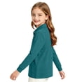 thumbnail image 5 of Girls School Uniform Long Sleeve Polo Shirt Kids Collared Golf Pique Polo Shirts Back to School Fall Clothes Army Green,2-3 Years, 5 of 8