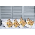 thumbnail image 2 of Ambesonne Beach Throw Pillow Cover 4 Pack, Sea Shells and Starfish, 16", Earth Yellow Cream, 2 of 5