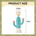 thumbnail image 2 of Mujeres Niñas Tejiendo Cactus Borla Llavero Bolsa Llavero Titular Monedero Monedero Colgante Decoraciones, 2 of 5