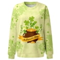 thumbnail image 5 of ASFGIMUJ Women Holiday Full Print Round Neck Long Sleeve Four Leaf Hoodless Hoodies Sweatshirt Tops,Size S, 5 of 5