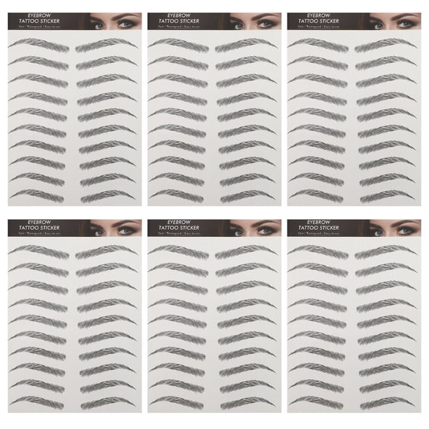 EeaseMX hojas de pegatinas 3D para cejas, tatuajes de cejas postizas, tatuajes temporales para cejas