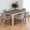 Multicolor + Wood + Transitional-3, variant on Transitional Rectangular Dining Table (1pc) - 2-Tone Grayish White & Brown Finish, Acacia Veneer, Seats 6 for Dining Room