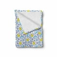 thumbnail image 2 of Baby Soft Flannel Fleece Blanket, Washing Time Themed Image with Soap Bubbles Water Droplets Rubber Ducks Pattern, Cozy Plush for Indoor and Outdoor Use, 70" x 90", Blue Lilac Yellow, by Ambesonne, 2 of 6