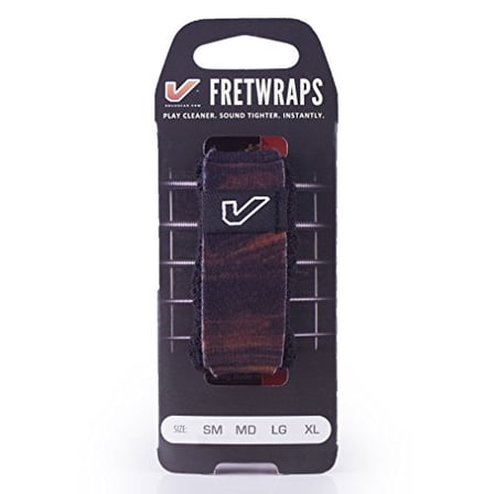 Gruv Gear FretWraps Wood 'Walnut' String Muter 1-Pack , Small, Walnut Wood