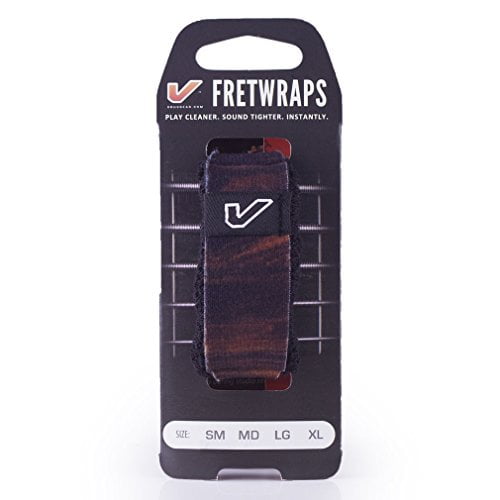 Gruv Gear FretWraps Wood 'Walnut' String Muter 1-Pack , Small, Walnut Wood