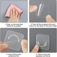 thumbnail image 6 of 6Pcs Adhesive Shower Curtain Rod Holder, Transparent Shower Curtain Rod Mount Holder, Shower Curtain Rod Tension Brackets No Drilling for Wall, Bathroom, Windows, Wardrobe, 6 of 7