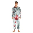 thumbnail image 3 of Pine Cones Christmas Ornament Adult Unisex Onesie Pajamas Slim Fit One Piece Suit Pjs Sleepwear Pajama Jumpsuit, 3 of 8