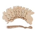thumbnail image 2 of Abbraccia 6x10x Unfinished Wood cutouts animal Shapes Craft Xmas Tags rabbit 85x80x2mm 6 Pcs, 2 of 10