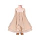 thumbnail image 1 of Vestido de Niña Beige con Volantes Halter Capa de Fiesta Gasa Verano sin Mangas 10 Años, 1 of 6
