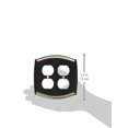thumbnail image 2 of Baldwin 4781150 Double Outlet Colonial Switch Plate Satin Nickel, 2 of 2