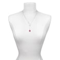 thumbnail image 3 of Delight Jewelry Hot Pink Hibiscus Flowers Spinner Silver tone Elegant Infinity Lariat Necklace, 3 of 4