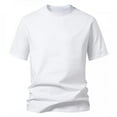thumbnail image 2 of Agkizg Men Casual T Shirts Solid Color Short Sleeve Mock Neck Tops Loose Fitting Plus Size Base Layer Casual Sport Wear, 2 of 5