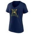 thumbnail image 2 of Women's Rhys Hoskins Navy Milwaukee Brewers Name & Number Fastball V-Neck T-Shirt, 2 of 3