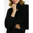 thumbnail image 4 of 99 Jane Street Women's and Women's Plus Boucle Sweater and Scarf Set, Midweight, 2-Piece, Sizes XS-4X, 4 of 5