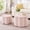 Pink, variant on S-HOME Set of 2 Ottoman with Storage,Flower Shape Petal Ottoman,Upholstered Velvet Storage Ottoman Bench