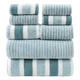 thumbnail image 1 of 8 Pzs Toallas Toallas Baño Completo Absorbente Suave Malubero Verde, Azul, 1 of 5