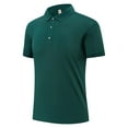 thumbnail image 2 of YLSDY Hot days, bold styles Tshirts Shirts for Men Solid Color Casual Blouse Clothing Turndown Collar Sleeved Tops Blouse Comfort Button Collared Shirts Green L, 2 of 7