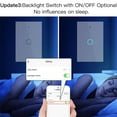 thumbnail image 1 of Becaristey Tuya Interrupteur Lumineux Intelligent Horaire Application Télécommande Interrupteurs Chambre Compatible Bluetooth Maison Fournitures Intelligentes US Blanc 3-gang, 1 of 6